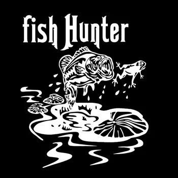 16.4 cm*19.7 cm Fish Hunter Módne Auto-Styling Nálepky, Nálepky na Motocykel Vinyl S4-0057