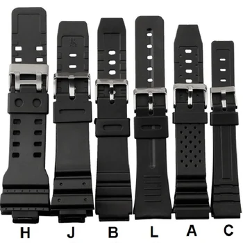 16 mm 18 mm 20 mm 22 mm Watchband Silikónové gumičky Na Hodinky EF Nahradiť Elektronické Náramkové hodinky Kapela Športové Hodinky Popruhy