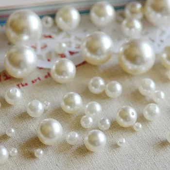 16 rovno otvory slonoviny kolo imitácia plastové korálky, perly pre príslušenstvo šperky Korálky a Šperky Čo 50pcs/pack