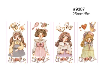 17Designs Kvety/Star/Dievčatá/Motýľ/Pierko/Flamingo Japonský Washi Dekoratívne Samolepiace DIY Maskovanie Papierové Pásky, Nálepky, Štítok