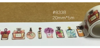 17Designs NOVÉ!! Parfum /Dievča /Pierko /Cat Vzor Japonský Washi Dekoratívne Samolepiace DIY Maskovanie Papierové Pásky, Nálepky, Štítok Darček