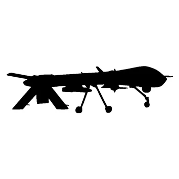 18.1 cm*5.1 cm UAV Drone Osobnosti Samolepky Auto-Styling Čierna/Strieborná S3-5628