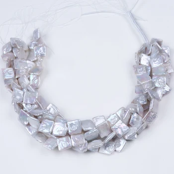 18*20 mm Prírodné AA Námestie Sladkovodné Perly, Takže 16inches DIY náhrdelník Náramok Náušnice