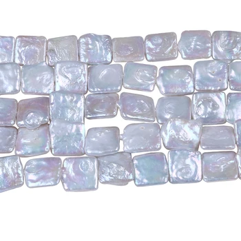 18*20 mm Prírodné AA Námestie Sladkovodné Perly, Takže 16inches DIY náhrdelník Náramok Náušnice