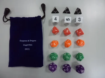 18 dice set /multicolour nastaviť digitálny kocky tabuľka rekvizity bosons odmietnutie dieťaťa boulimia/batoh/počet kocky