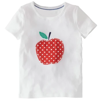 18 Mesiacov-6T Baby Dievčatá T-Shirt Letné detské Oblečenie, Topy Roztomilý Ovocie Apple Tvorivé Deti T-Shirt