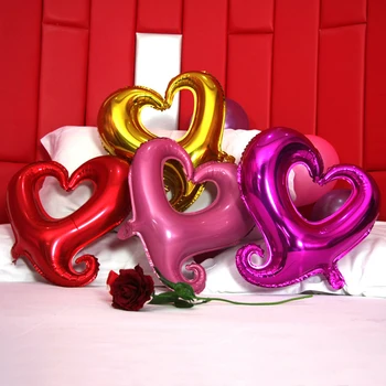 18-palcové romantický háčik v tvare Srdca hélium balóniky balón svadobný Deň svätého Valentína Dekorácie narodeniny srdce fóliové balóniky