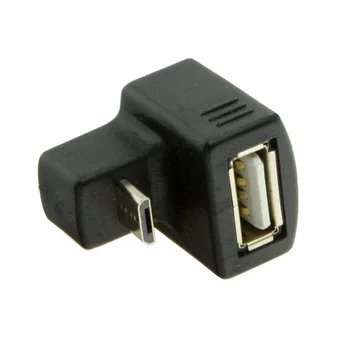 180 Stupňov Nahor a Nadol v Pravom Uhle V8 Micro USB OTG USB 2.0 Samica Predlžovací Adaptér konektor pre Tablet