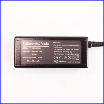 19V 3.16 Prenosný Ac Adaptér Napájací zdroj + Kábel pre Samsung R429 R430 R431 R439 R440 R458 R460 R462 R522 R523 R463 R464 R465