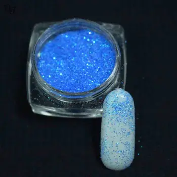 1bottle 1g/2g/5g Modrá Shinning Lesk Drahokamov Flitrami Akryl Prášok Na Nechty, Glitter Listy Nail Art Tipy na Nechty, Glitter Prášok