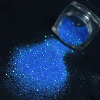1bottle 1g/2g/5g Modrá Shinning Lesk Drahokamov Flitrami Akryl Prášok Na Nechty, Glitter Listy Nail Art Tipy na Nechty, Glitter Prášok