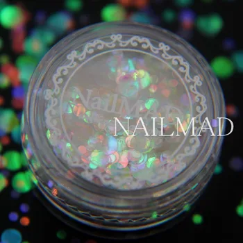 1box NailMAD Kolo Nechtov Glitters Mini Glitter 1 mm/2 mm/3 mm Zmiešané Lesk na Nechty, Ozdoby