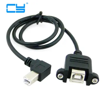 1M 3 FT USB 2.0 kábla k Tlačiarni za Kábel USB 2.0 B Rozhranie Mužov a Žien USB 2.0 90 ° Koleno Kábel pre Canon, HP, Samsung 50 cm