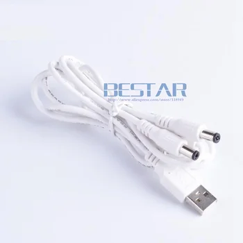 1M USB DC 5.5*2.1 Konektor 1 DO 2 Z Napájania, nabíjací kábel dc 5.5 2.1 mm samec samec Konektor Kábla 3 FT pre LED Svetlo Radič
