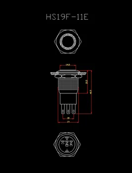 1pc 19 mm Black Nepremokavé Momentálne Nehrdzavejúcej Ocele Kovové Tlačidlo Prepnúť Farebné LED Svetelný Klaksón Auta Auto Výkon Motora Štart