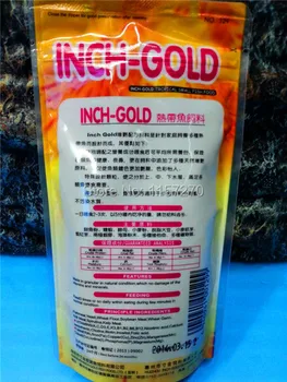 1PC 80G Inch-Gold Pelety Tropické Ryby Potraviny Špeciálne Colour Enhancer Pridané Comida De Peixe(Vitamín A,C,D. E)