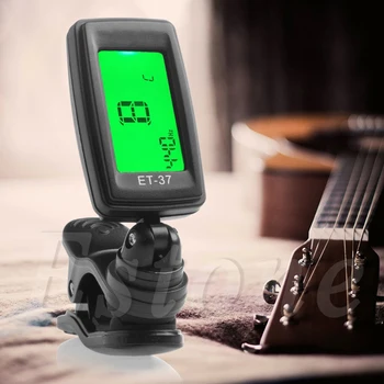1Pc Digitálne Gitarové Časti LCD Chromatické Elektrická Gitara Klip Na Tuner Akustické Basy Husle Drumbľa