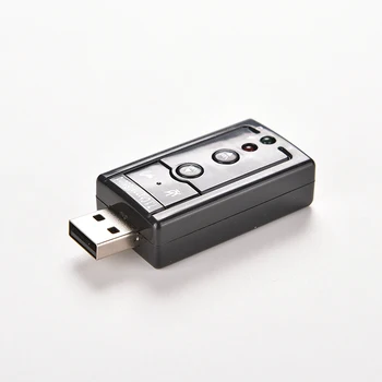 1PC Externý USB AUDIO ZVUKOVÉ KARTY ADAPTÉRA VIRTUÁLNY 7.1 ch USB 2.0 Mikrofón Reproduktor, Audio Slúchadlá s Mikrofónom 3,5 mm Jack Konvertor