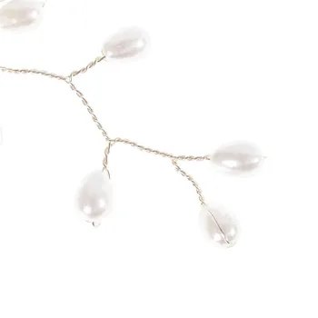 1pc Lesk Kvapka Vody Simulované Pearl Flower U Vlasy Pin Hairclip Elegantné Ženy, Svadobné Party Fashion pokrývku hlavy Šperky