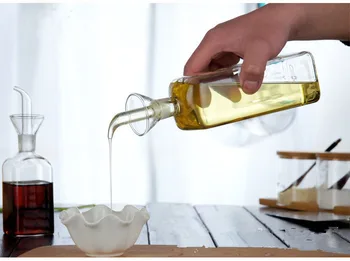 1PC Longming Home eco-friendly olej, ocot fľaša cruet sklo olej, fľaša 150 ml 250 ml 500 ml olivového oleja fľaše rozprašovača X0004