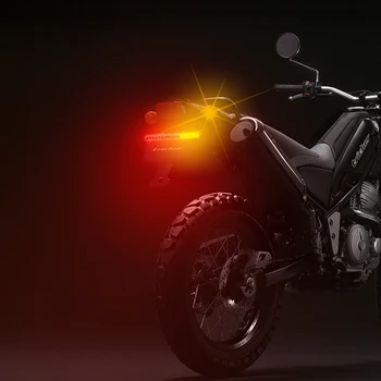 1PC Motocykel Pásy Svetla 32LED Chvost Brzda Stop Zase Intenzita Osvetlenia špz Lampa Motocykel Červená Žltá LED Svetlo