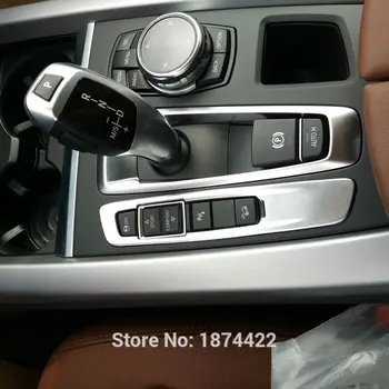 1PC Na BMW X5 F15 X6 f16-2017 Auto-Styling Interiéru Vozidla ABS Chrome v Režime Tlačidlo Rám, Kryt Výbava Nálepky