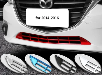 1pc na Mazda 3 Axela 2017-2016 Nižšie Prednej mriežky Dekoratívne rám Príjem mriežka Dekoratívne rám Svetlé nálepky