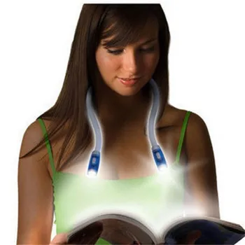 1pc Najnovšie Flexibilné Handsfree LED Krku Svetlo Objať Svetlo Knihy, Lampa na Čítanie Objať Svetlo Novinka LED Nočné Svetlo Blesku