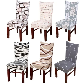 1pc pružný spandex polyester univerzálna stolička kryt klasická hudba poznámka: znak písmená vzor kaviarni jedálenské stoličky kryt