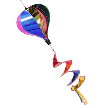 1Pc Rainbow Flitrami Windsock Prekladané Vzduchu Balón Vietor Spinner Vonkajšie Dvore Dekor Deti Hračka