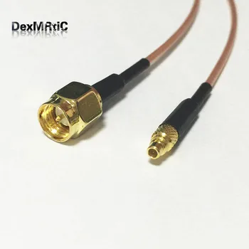 1PC SMA samec konektor prepínač MMCX muž rovno pigtail kábel kábel adaptéra RG178 15 cm/30 cm/50 cm