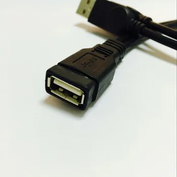 1PC USB 2.0 1 Žena 2 Dual USB Muž Údaje Rozbočovač sieťového Adaptéra, Y Splitter Nabíjania pomocou kábla USB Napájací Kábel, Kábel Predlžovací Kábel 39 CM