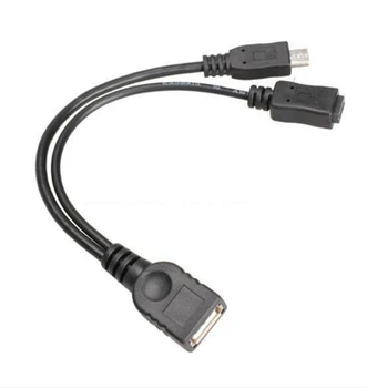 1pc USB Typ A Samica na Male Micro USB OTG Host s Micro USB Samicu Y Kábel
