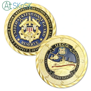 1PC USCG Pozlátené Mince Armády Pamätné Medaily Spojené Štáty Pobrežná Stráž Rezervný Bezpečnostný Odstup Výzvou zbierať Mince