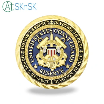 1PC USCG Pozlátené Mince Armády Pamätné Medaily Spojené Štáty Pobrežná Stráž Rezervný Bezpečnostný Odstup Výzvou zbierať Mince