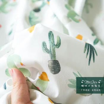 1pcs 160x50cm / 3ks 49x50cm jarnej zelenej Succulents Keper Bavlnenej Tkaniny, aby Šaty Detské Oblečenie Odev diy posteľná bielizeň zástera textílie