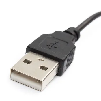 1pcs 1M USB Port 5.5 x 2.1 mm 5V DC Barel Konektor Napájacieho Kábla Konektor Black Vysokej Kvality