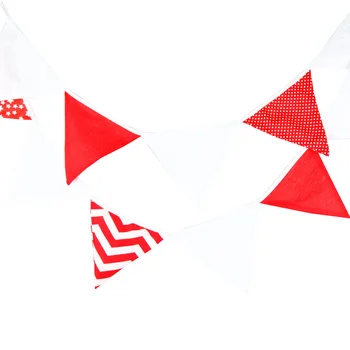 1pcs 3.2 M Červený Kvet White Star Svadobnú Výzdobu Bunting Bannery Detí, Narodeniny, Party Dekorácie Vlajka Vianočný Dekor Pennant