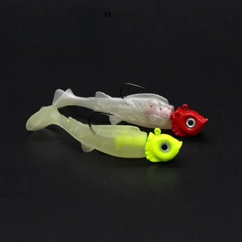1PCS 3D Oči Viesť Rybárske Nástrahy 6,5 cm 8g/ 8cm 16 g Svietiace Zároveň Mäkké Rybárske Lure Návnad umelé návnady prípravok wobblers