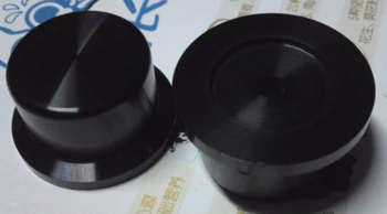 1PCS 44*25 mm lesklý čierny povrch otočením celého pevné jadro hliníkové šasi gombík
