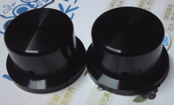 1PCS 44*25 mm lesklý čierny povrch otočením celého pevné jadro hliníkové šasi gombík