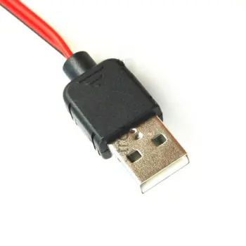 1PCS Alligator Test Klipy Svorka na Male USB Konektor, Napájací Kábel Adaptéra