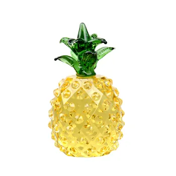 1pcs Crystal ananás Figúrka Ornament Paperweight Okno Prívesok narodeniny Časť Svadobné Dekor Domáce Dekorácie Priateľka dary