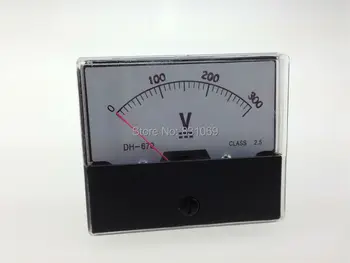 1PCS DH670 DC 0-300V 300V Analógový Voltové Napätie, Voltmeter Panel Meter Úplne Nové