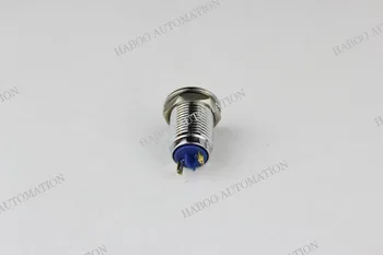 1pcs HABOO12mm kontrolka kovového materiálu jediný bod svetla, vodotesný IP67 mini LED indiactor 6V alebo 12V 24V 110V 220V