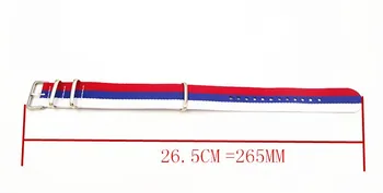 1PCS kvalitné 20 MM Nylon Sledovať kapela NATO popruhy vodotesné hodinky remienok ruskej vlajky farba-5101