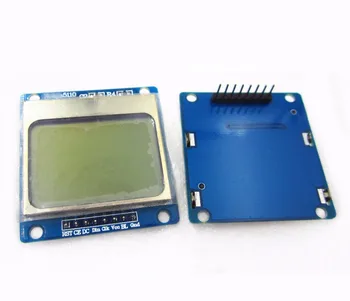 1pcs modrá 84X48 5110 LCD Modul s modrým podsvietením s adaptérom PCB LCD5110