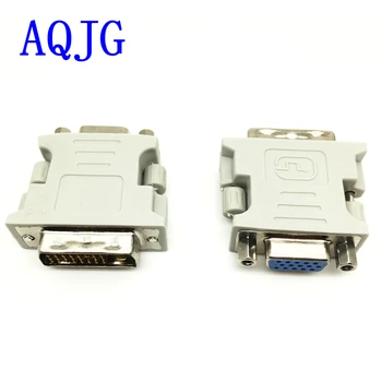 1PCS Najvyššej Kvality DVI 24+1 Samec na VGA Ţeny 15-pin Converter HDMI ATI adaptéra DVI-VGA Konvertor AQJG