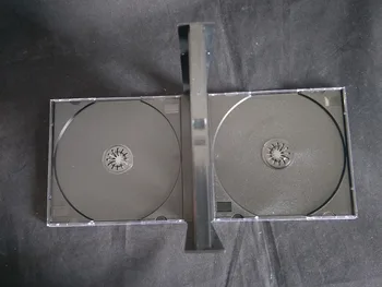 1PCs New Black Quad 4 Disku CD/DVD obal Boxset Doprava Zadarmo