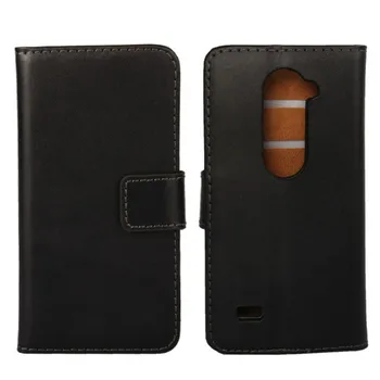 1PCS Nové Módne Čierne Originálne Kožené Puzdro, Peňaženku Pokožky Späť Vzťahuje na Prípad pre LG Leon H340N s ID Držiteľa Karty Telefónu tašky